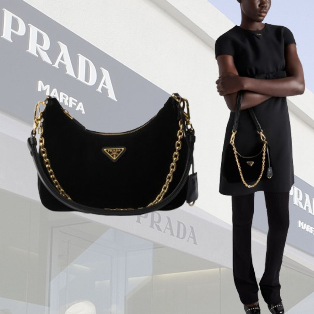 【PRADA】Pradaリ・エディション・ベルベット・ミニバッグ