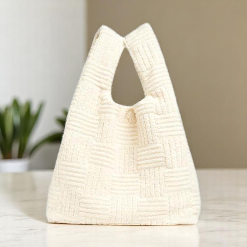 直営店☆BOTTEGA VENETA☆ SACK Intreccio柄 タオル地 トート