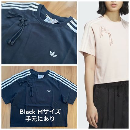 【海外限定】アディダス中華風クロップド丈チャイニーズTシャツ 日本未入荷】adidasチャイニーズ中華ボタンクロップドTシャツ