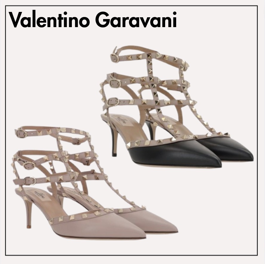 Valentino Garavani◆ロックスタッズ ストラップパンプス ２色