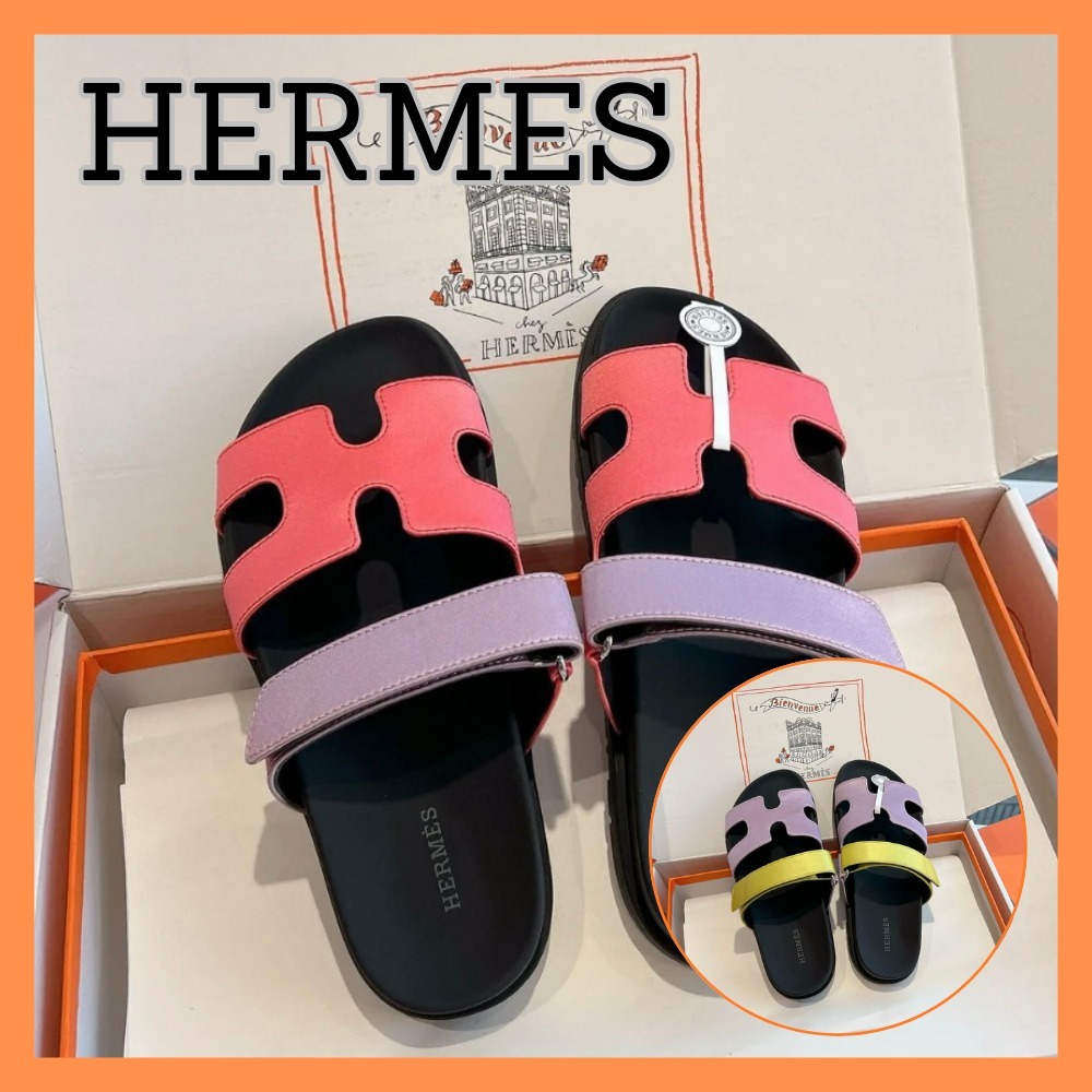 【鮮やかカラーで足元主役】HERMES シプレ サンダル