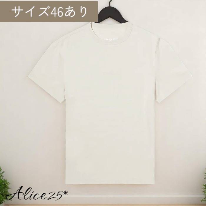 セール☆ [Maison Margiela] 刺繍テキスト ロゴ Tシャツ
