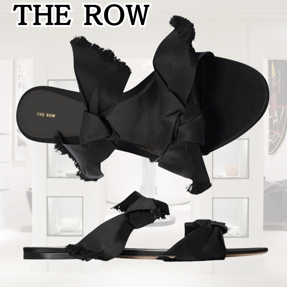 新作★THE ROW*スタイルを際立たせる*Vicaサテン ノットサンダル