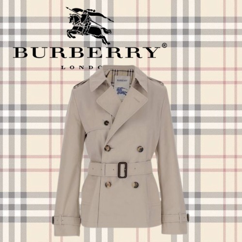 コート Burberry Cotton Blend Short Trench Coat