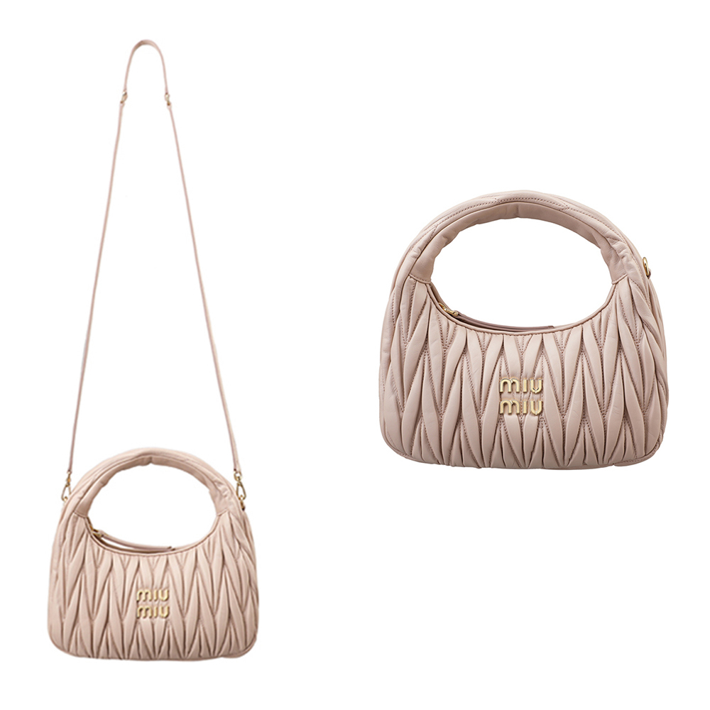 関税負担なし☆MiuMiu マテラッセレザー ホーボーバッグ