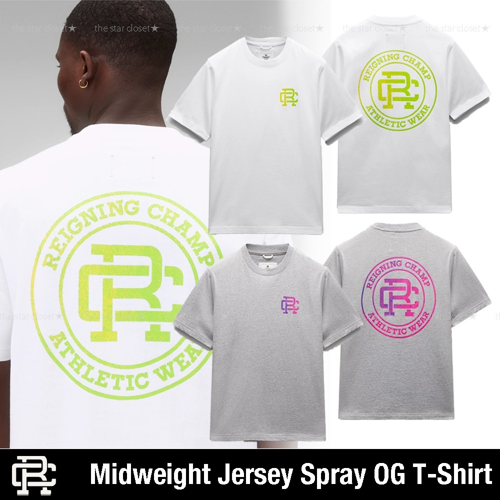 ●REIGNING CHAMP●Midweight スプレー OG Tシャツ コットン100