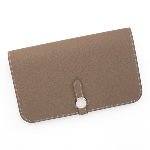 エルメス ドゴン デュオ GM HERMES トゴ エトゥープ 043070