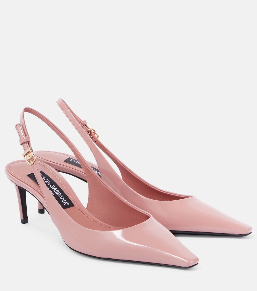 【Dolce&Gabbana】 Mun DGレザースリングバックパンプス