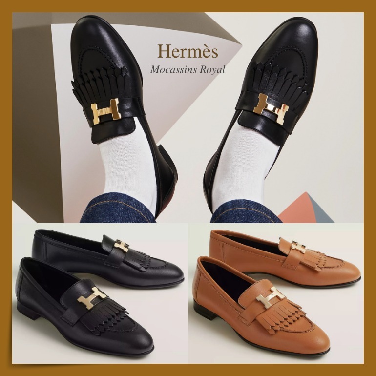 【HERMES】フリンジ パリバックル ☆ 金具/Gold  モカシン