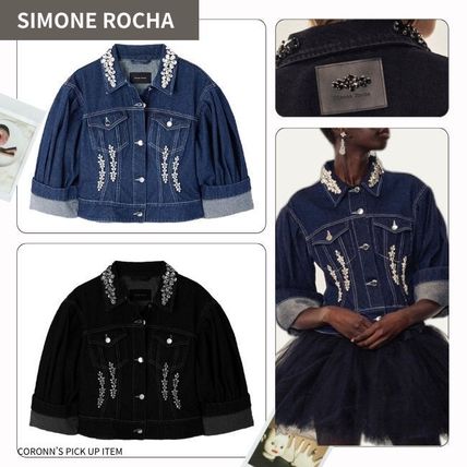 【関税込み】Simone Rocha ジャケット Simone Rocha フーデッド ジャケット | ブラック | FARFETCH JP