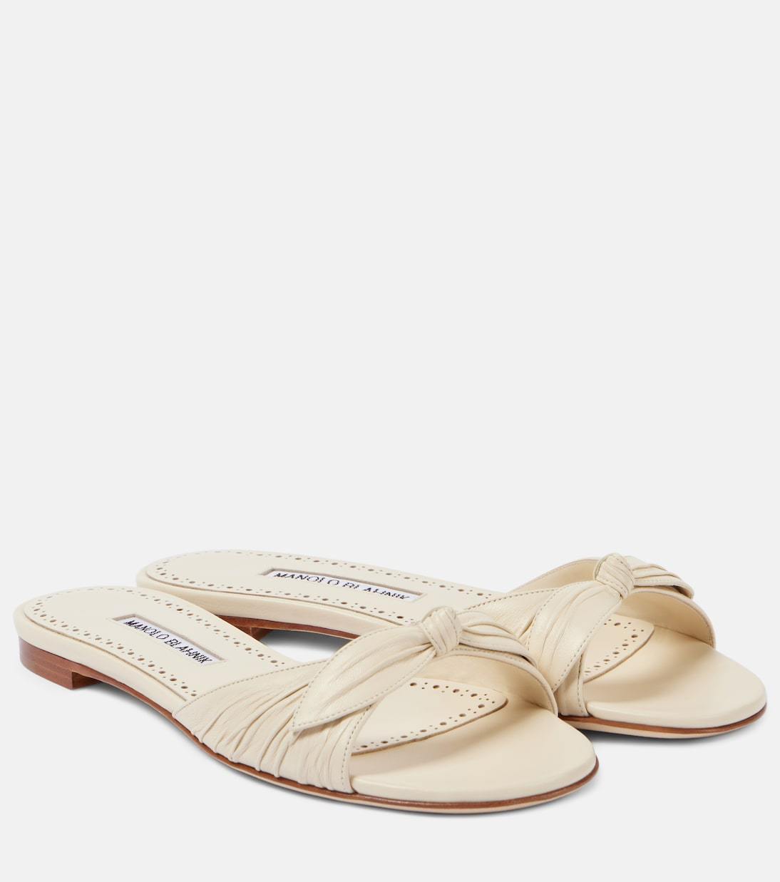 【Manolo Blahnik】 Lolloflatレザーミュール