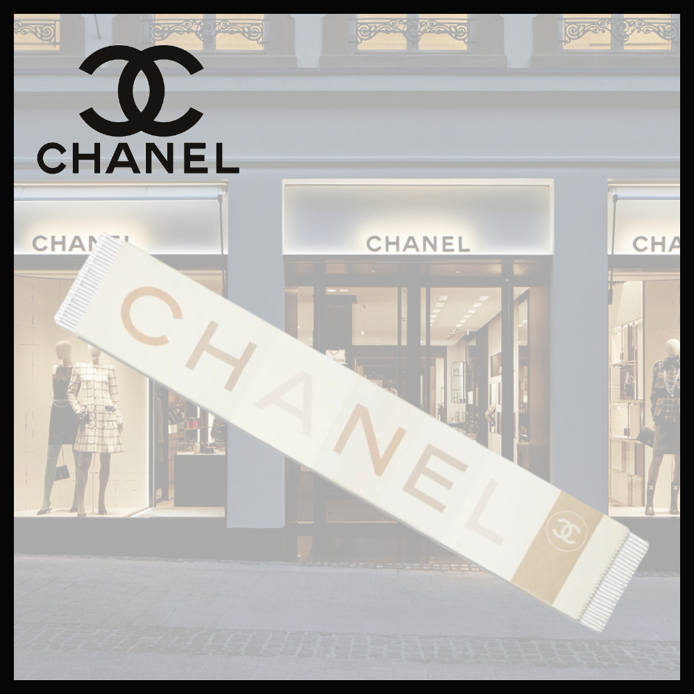 【シンプルで奇抜過ぎない♪】CHANEL スカーフ ウール