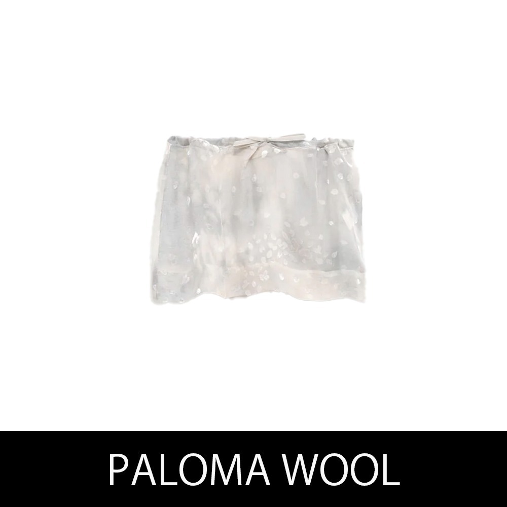 PALOMA WOOL★ウールミニスカート ライトグレー★送関込