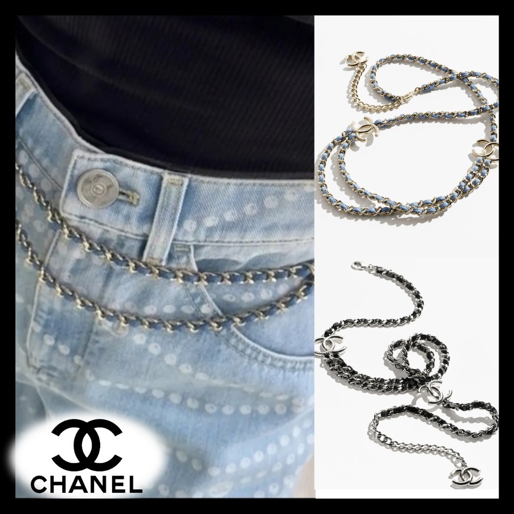 スタイル映えする逸品★【CHANEL】チェーンベルト CCロゴ