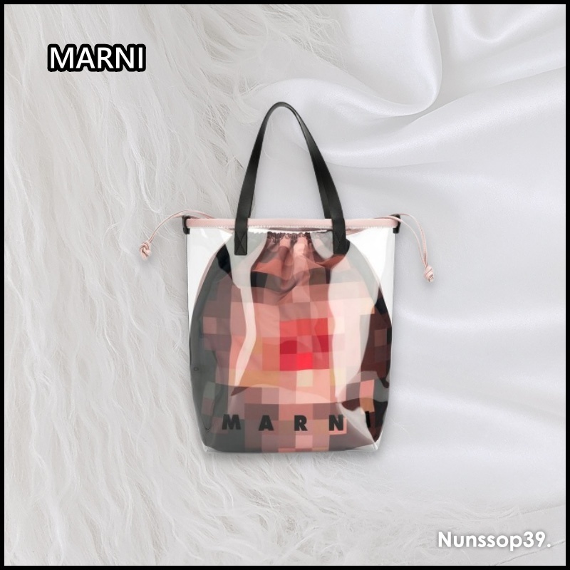《MARNI》 ピクセル PVC トートバッグ
