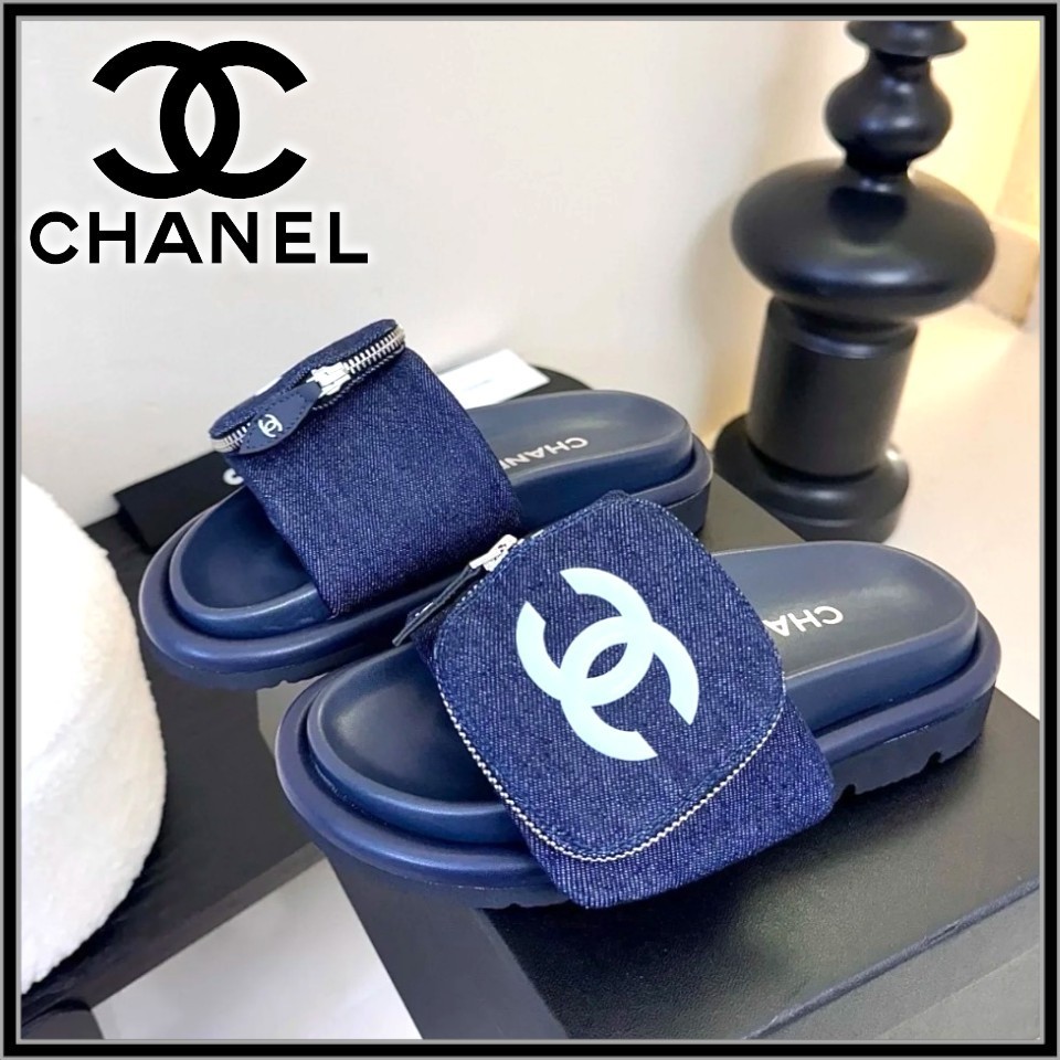 デニムカラーがお洒落♪【CHANEL】サンダル