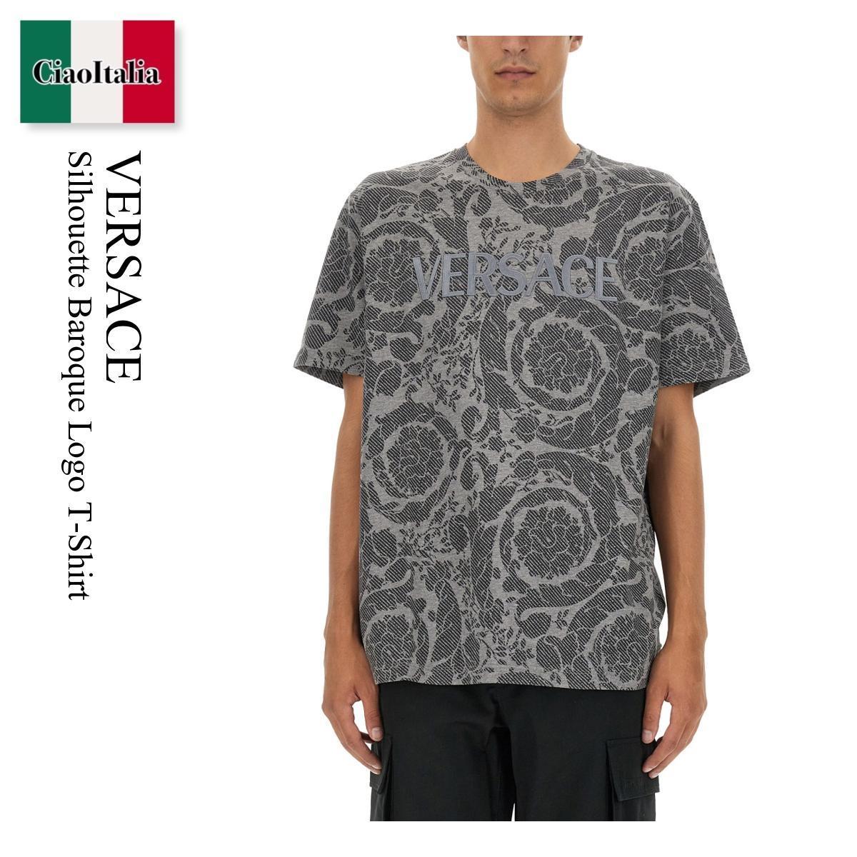 Tシャツ・カットソー Versace Silhouette Baroque Logo T-Shirt