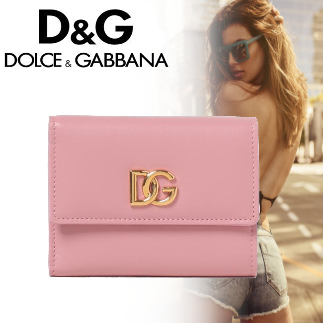 正規店買付【DOLCE & GABBANA】 DGロゴ レザー 折りたたみ財布