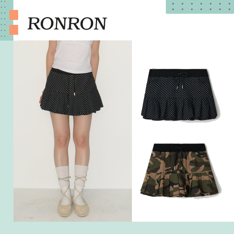 RONRON ♥ PLEATS BANDING MINI SKIRT /追跡付