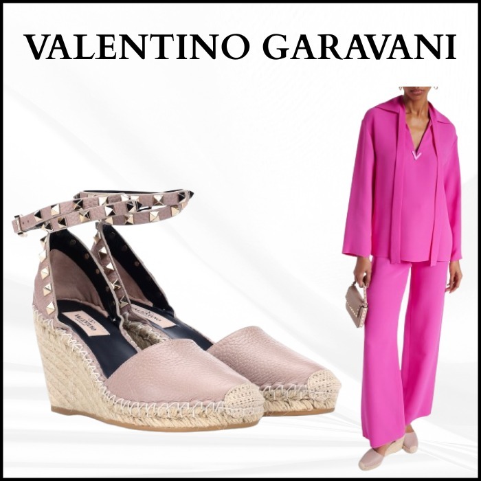 【Valentino Garavani】Rockstud ウェッジ エスパドリーユ