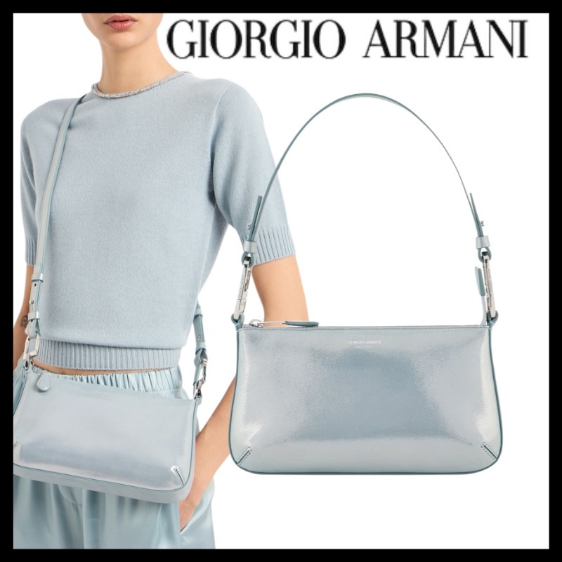 ★GIORGIO ARMANI★ラ プリマ 光沢 スモールショルダーバッグ