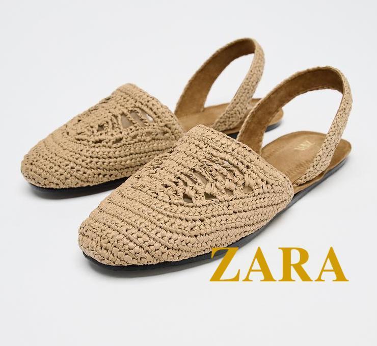 ☆ドイツ発*ZARA*新作*ブレイデッドスリングバックシューズ/BE☆