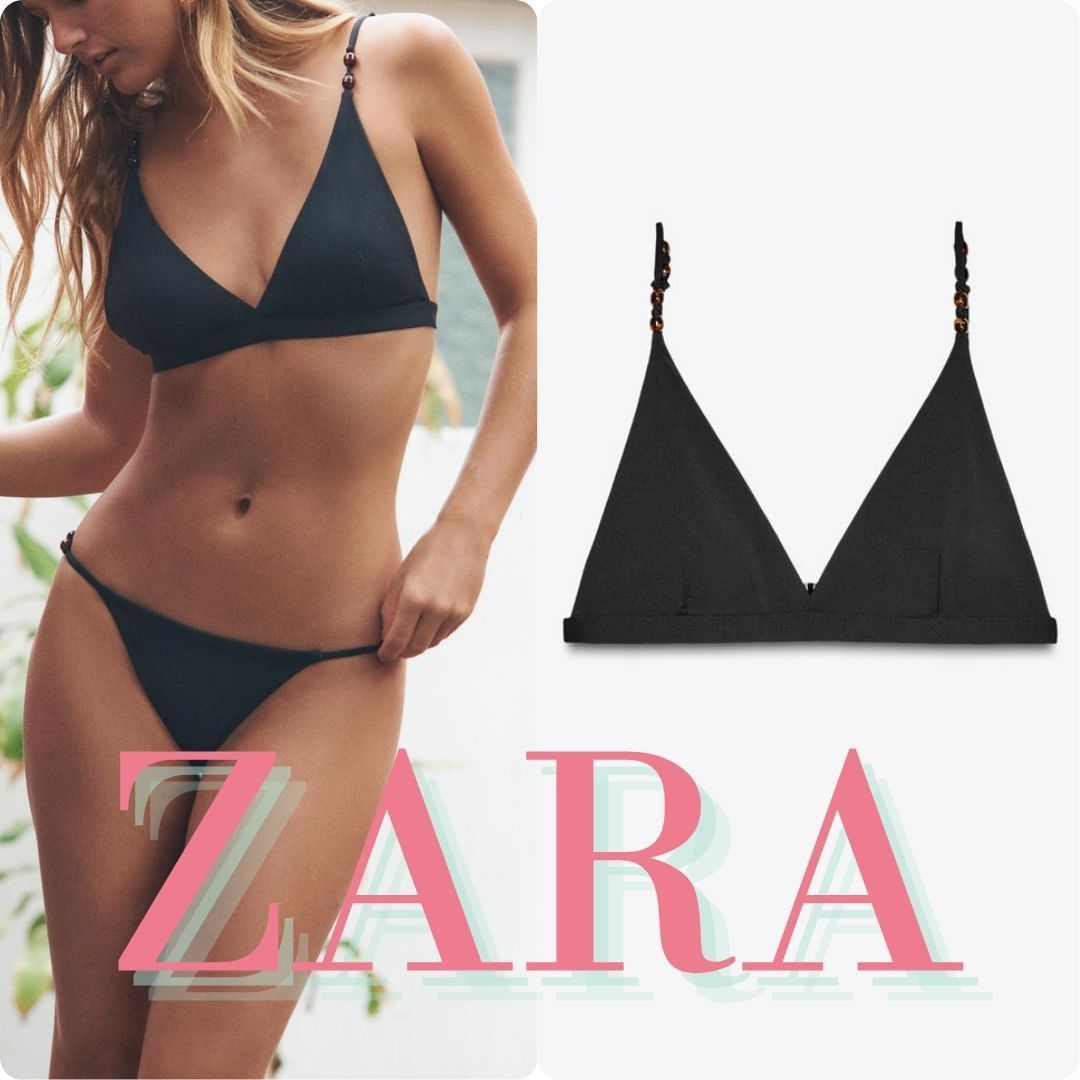 ZARA ノット＆ボール ビキニトップ 0167/046