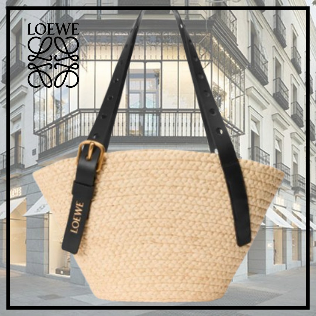 【LOEWE】パンチホール バスケット スモール★ナチュラル