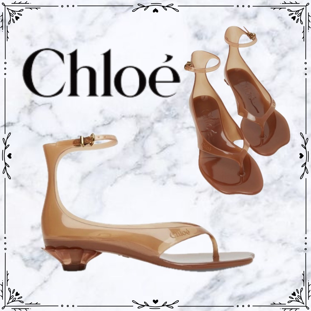 CHLOE Chloe jelly brown sandals サンダル CHC25U09VRQ