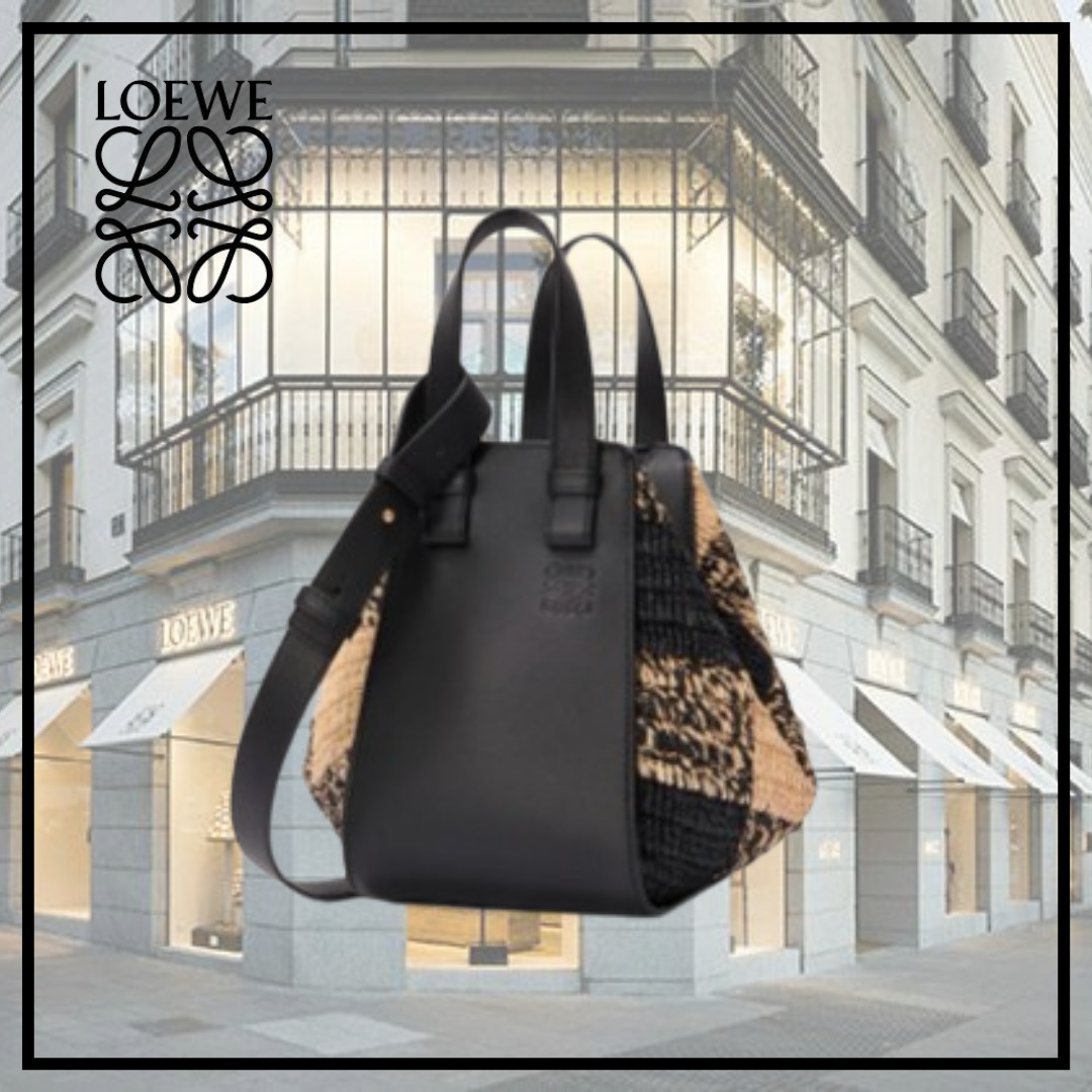 【LOEWE】ハンモックバッグ コンパクト★ナチュラル ブラック