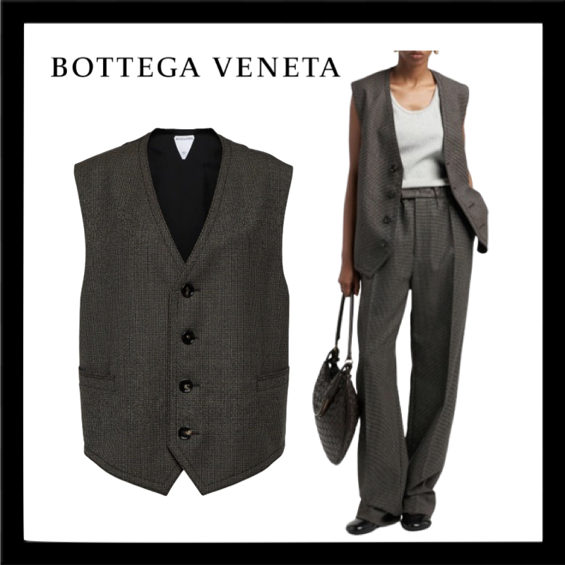 [ BOTTEGA VENETA ] 千鳥格子ウールベスト