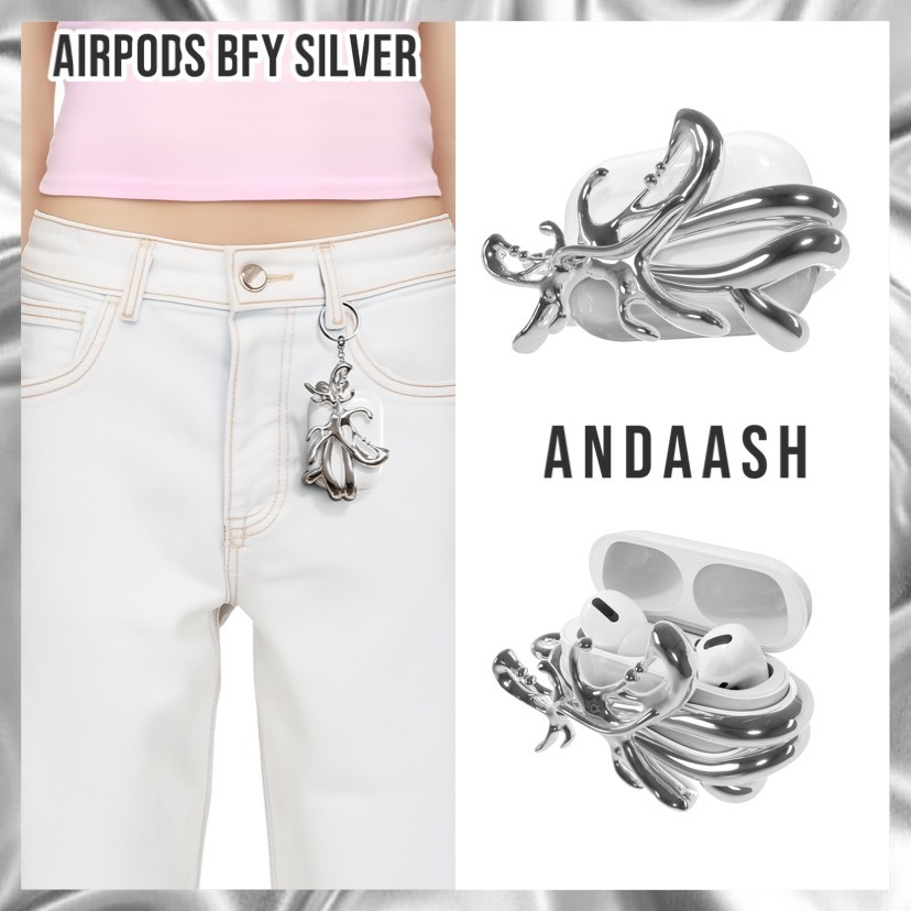 【韓国ANDAASH アンダッシュ】Airpods Bfy Silver