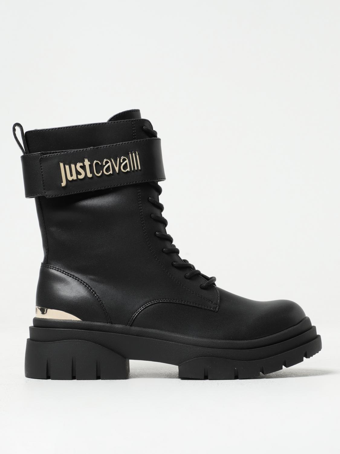 ショートブーツ・ブーティ JUST CAVALLI Woman Flat ankle boots Black 75RA3S80ZS984 899