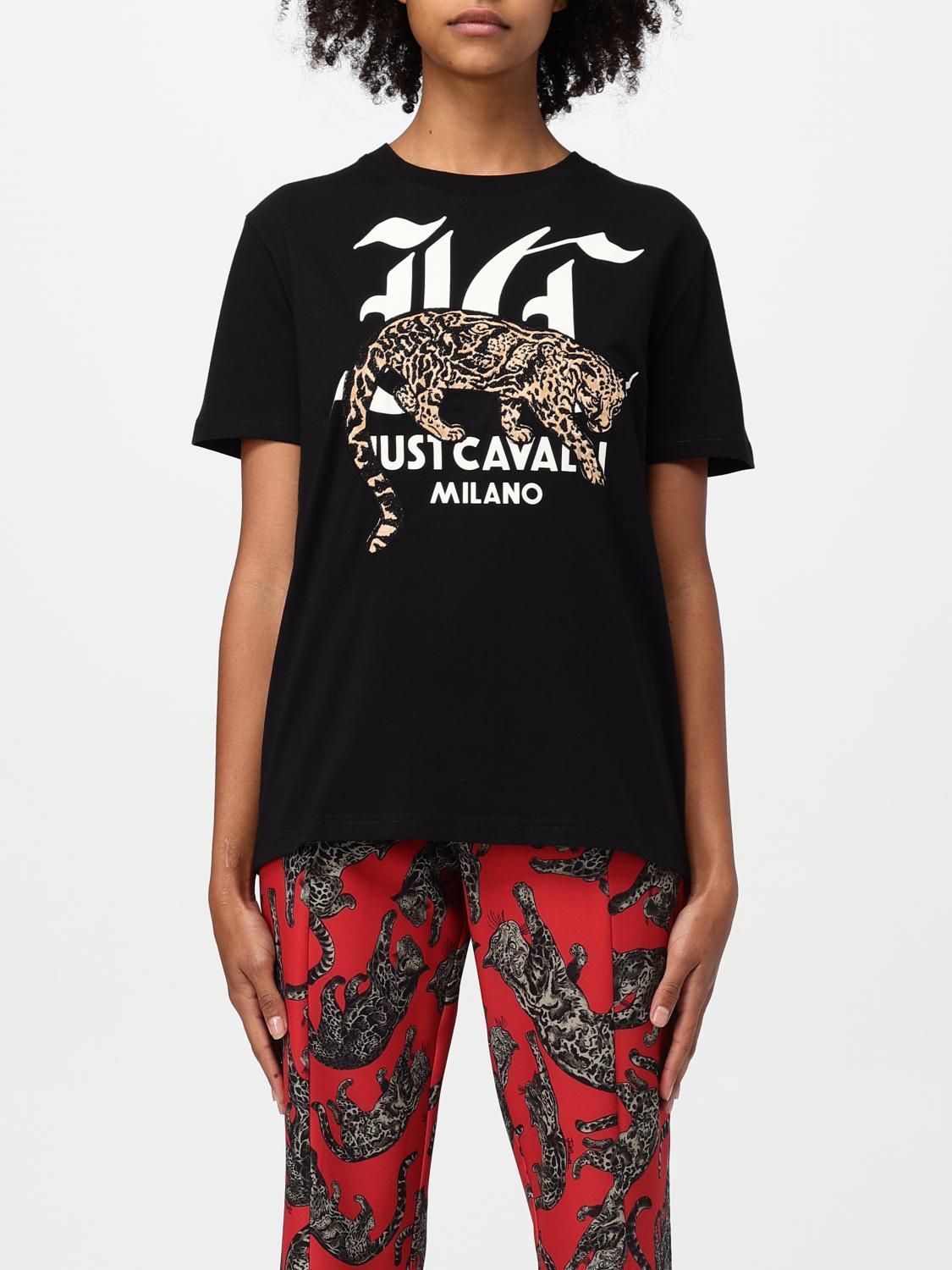 Tシャツ・カットソー JUST CAVALLI Woman T-Shirt Black 77PAHA02CJ718 899
