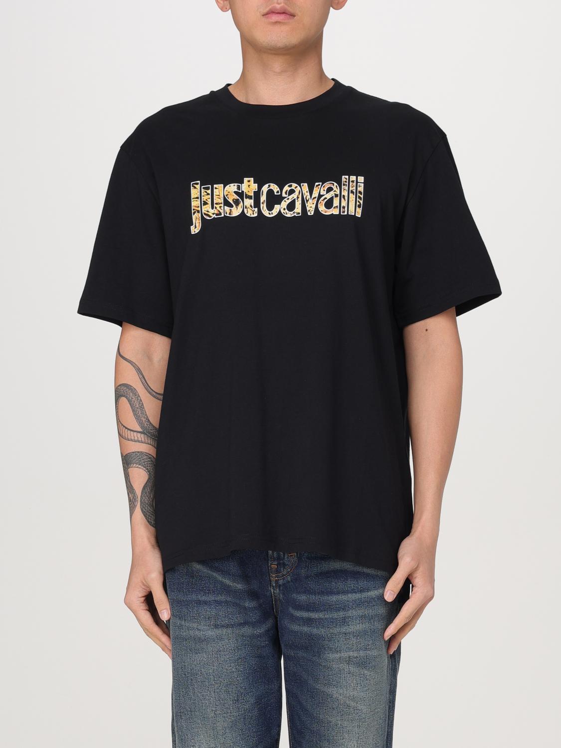 Tシャツ・カットソー JUST CAVALLI Men T-shirt Black 77OAHE25CJ110 899