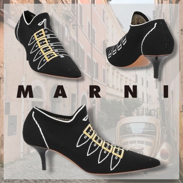 MARNI* マルニ ショート ソックスブーツ ピンヒール 送関込