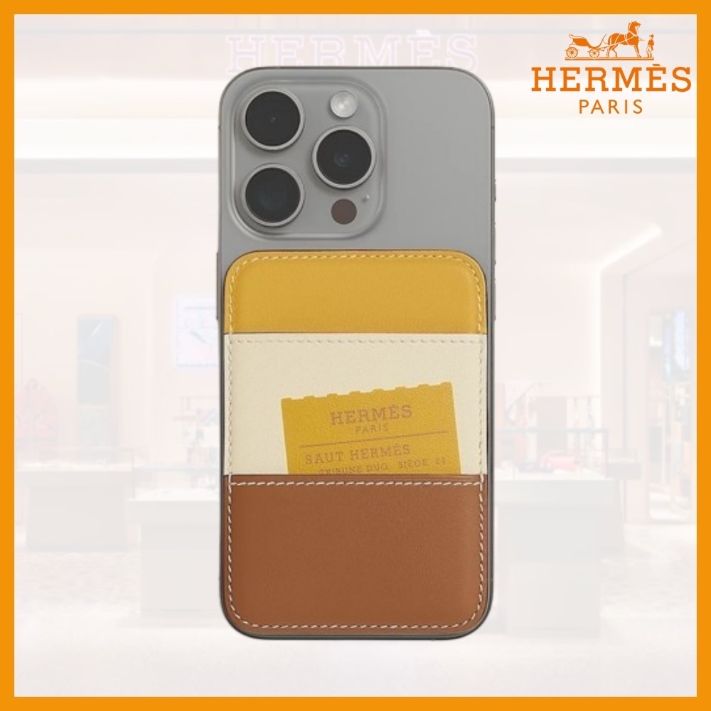 【ギフトにも♪】HERMES 《Saut Hermes》 スマホ カードケース