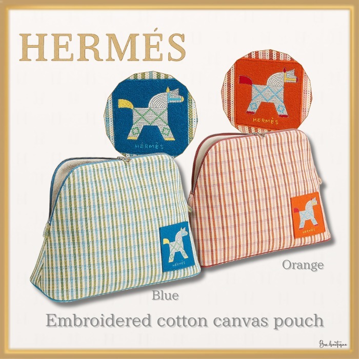 【遊び心あふれるデザイン】HERMES Bolide Animaux ポーチ 2色