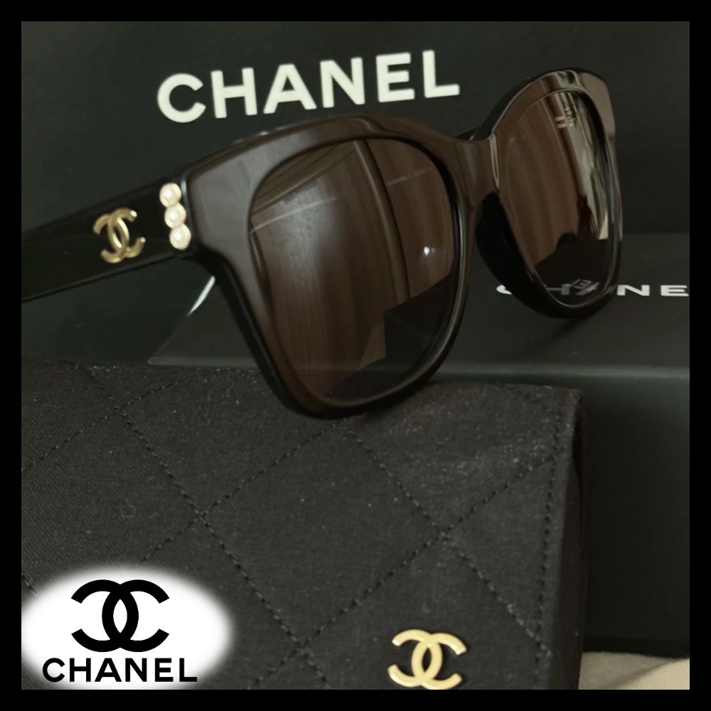 パールが可愛い♡【CHANEL】サングラス パール ロゴ
