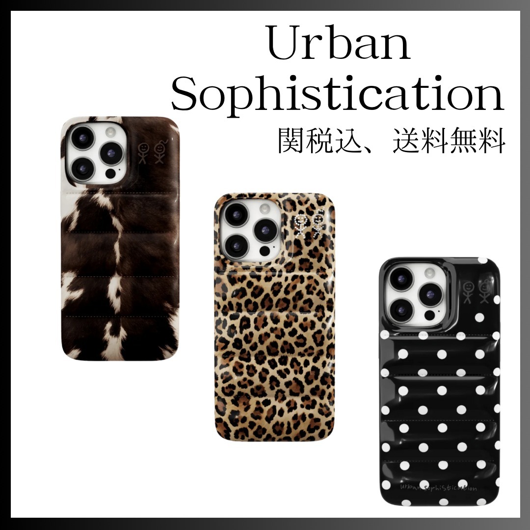 【Urban Sophistication】 パファーケース ドット ヒョウ柄 牛柄