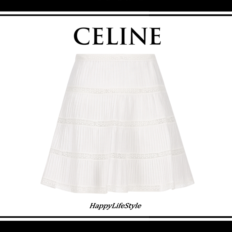 心ときめく◇コットンバチスト Mini Skirt◇CELINE