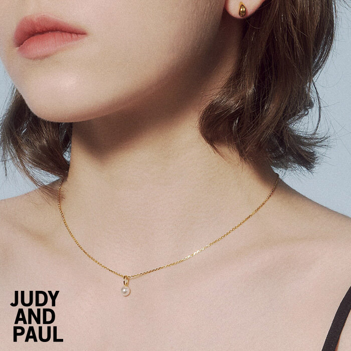 JUDY AND PAUL☆silver925 ellui simple minimal pearl necklace