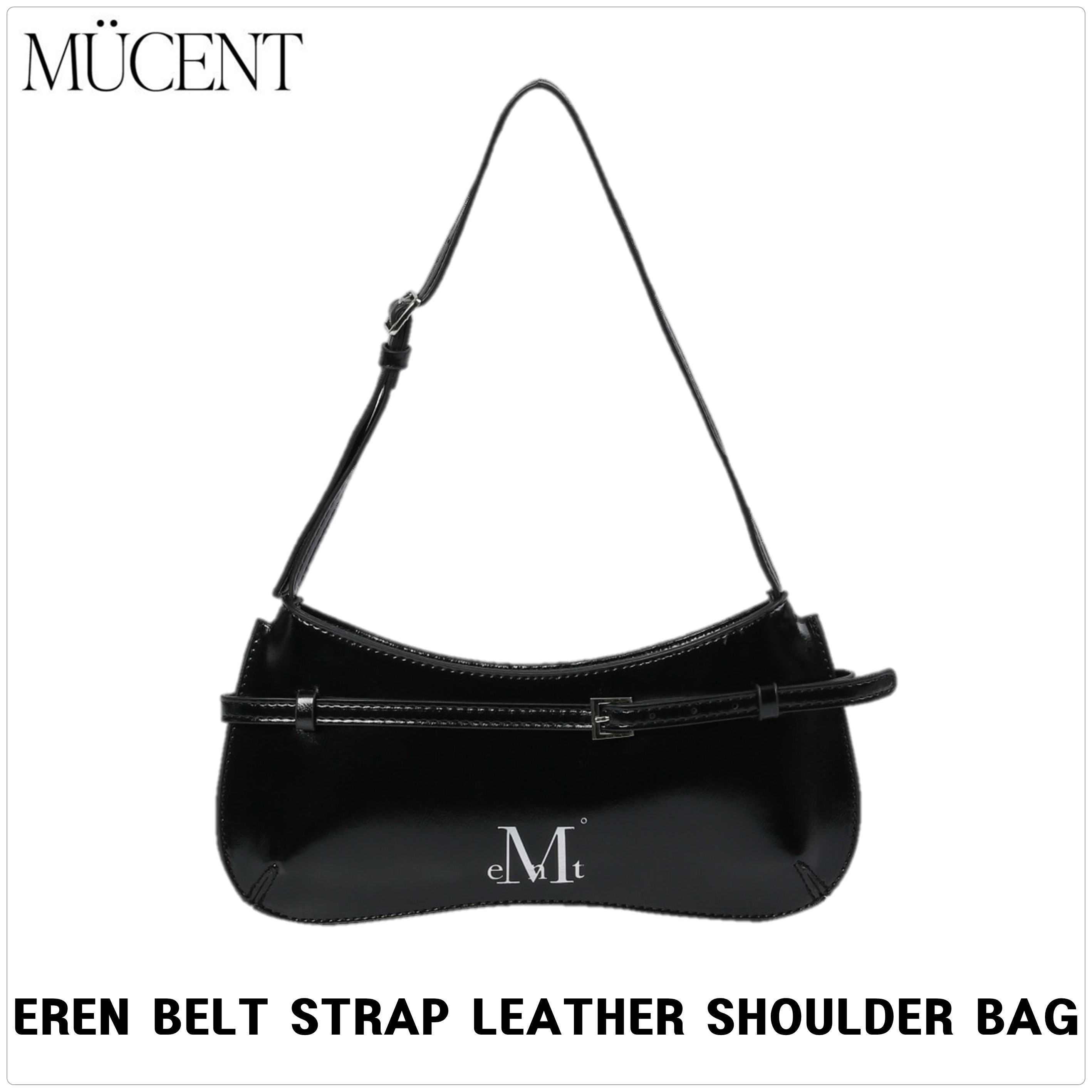 [MUCENT] EREN BELT STRAP LEATHER SHOULDER バッグ★韓国★