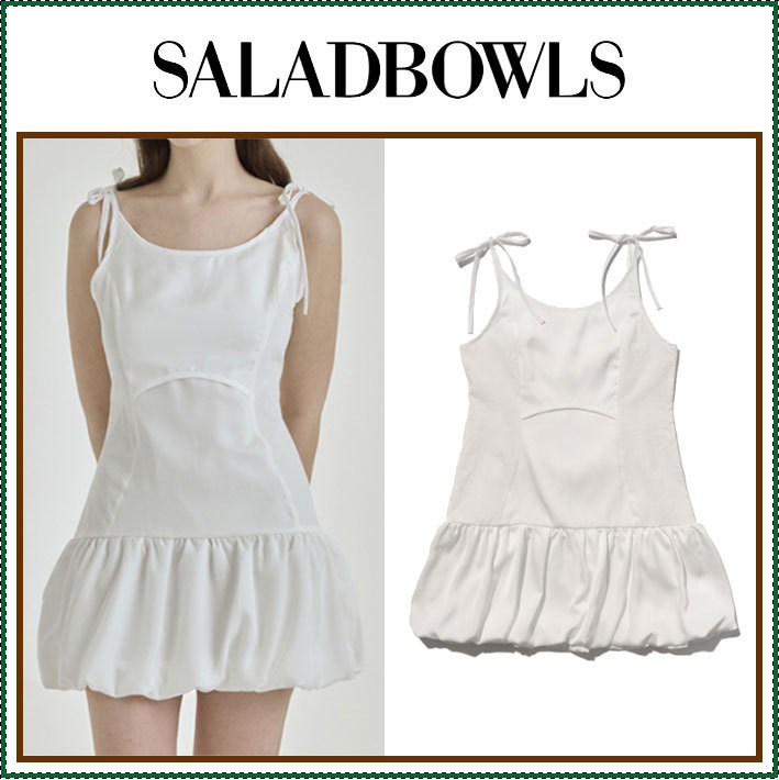 【saladbowls】 EYELET VOLUME MINI DRESS /追跡付