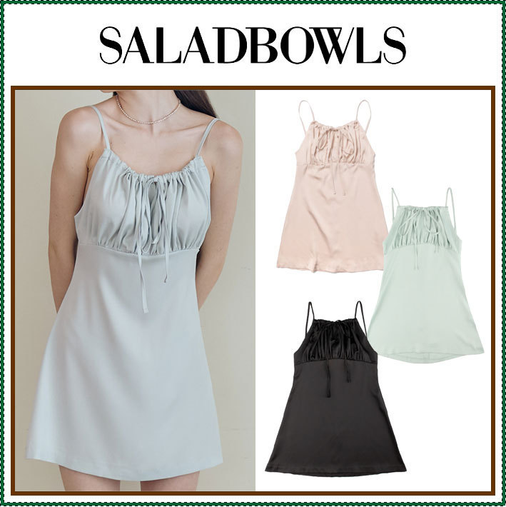 【saladbowls】 SATIN MINI ONE PIECE / 追跡付