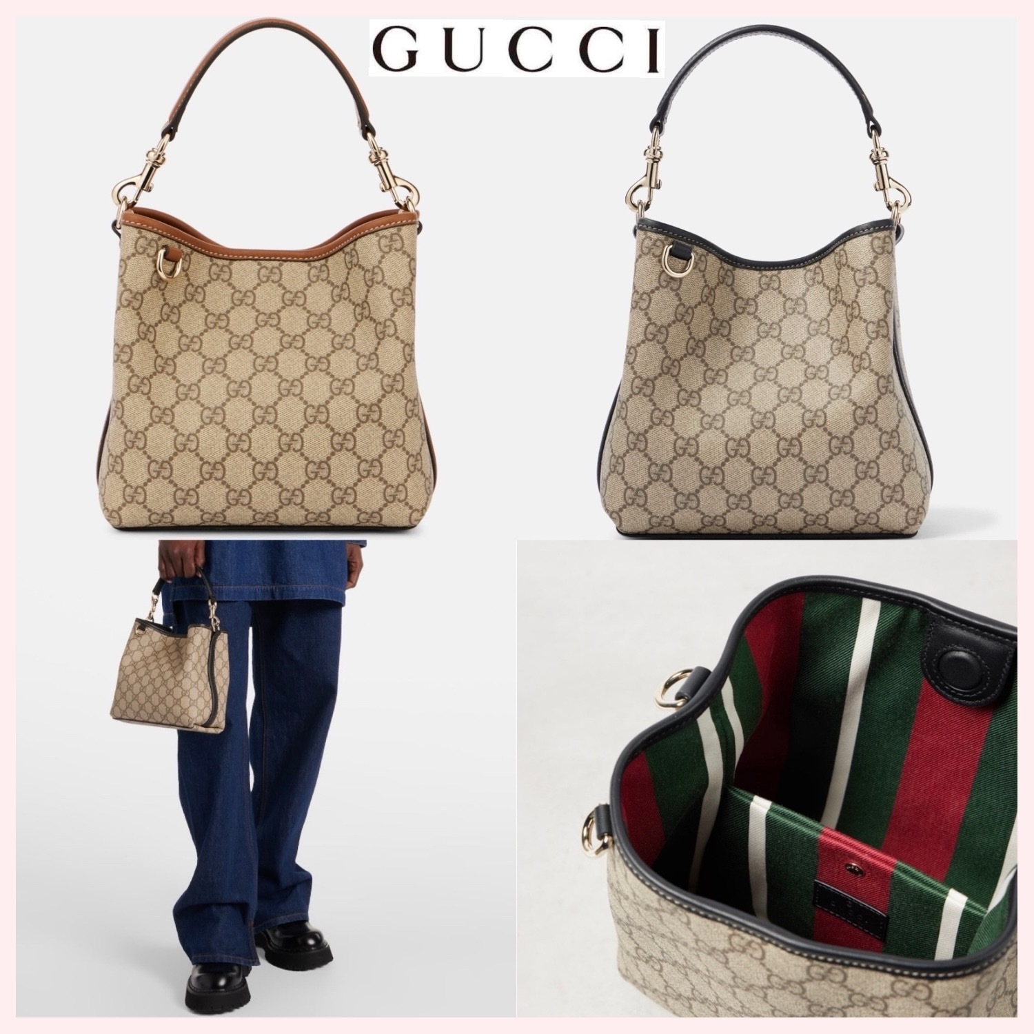 ★GUCCI★関税込♪NEW♪GG Emblem small バケットバッグ