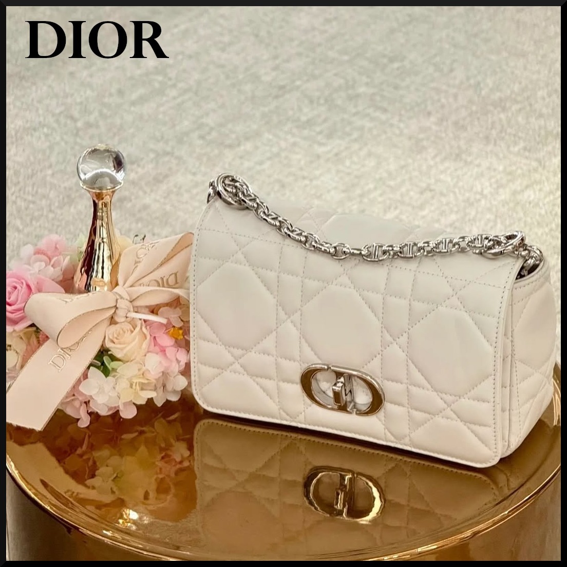 【希少☆/シルバー★】Dior Caro スモールソフトバッグ