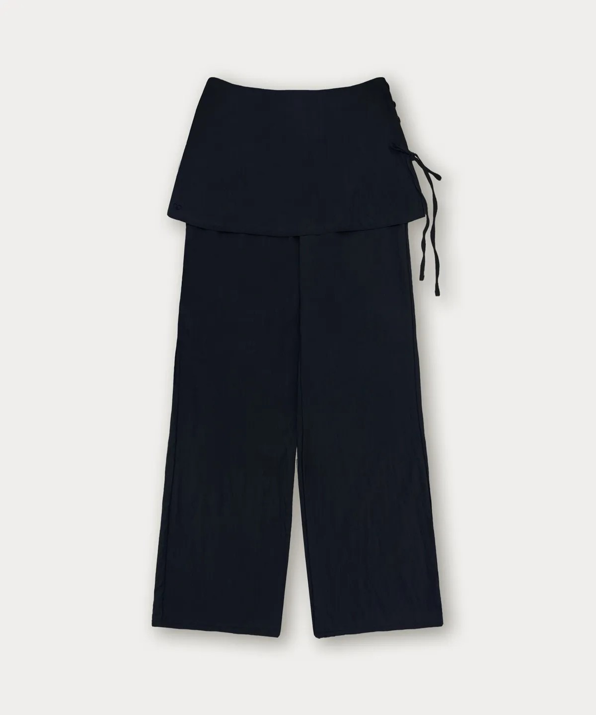【SOMEWHEREBUTTER】Muse Layered Skirt Pants - Navy