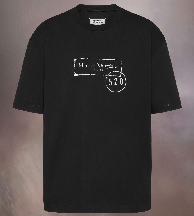 【売れ筋】 25新作 メゾンマルジェラ Tシャツ 520 スタンププリント メンズ トップス