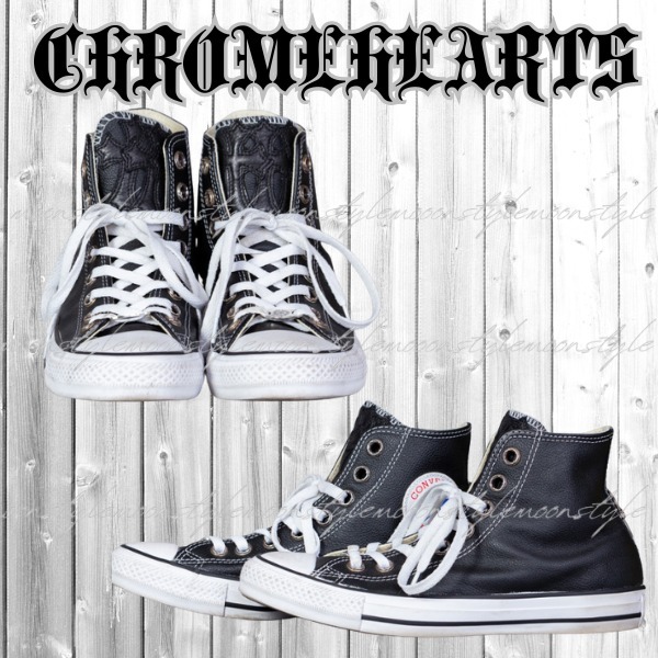 CHROMEHERARTSクロムハーツ★レザーパッチコンバースBランク
